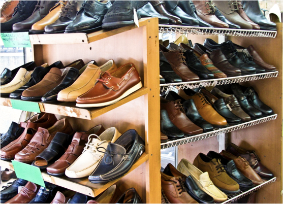 Shelf with shoes