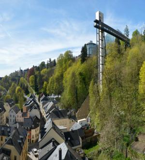 Pfaffenthal lift connecting two Luxembourg levels